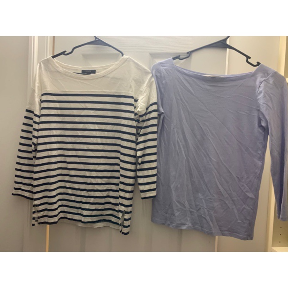 J.Crew and Loft boat neck tops